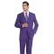 E. J. Samuel Purple / White Pinstripes Suit Comes With Matching Tie M2646